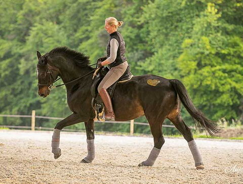Gundula Lorenz auf ihren Pferd